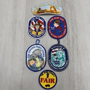 BSA Boy Scouts Utah National Parks Council Patch Lot 6 Pow Wow Summer Camp Y2K